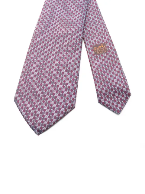 Hermès Pre-Owned patterned silk tie