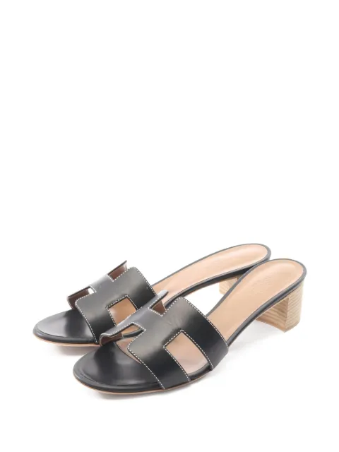 Hermès Pre-Owned 2010's Oasis leather mule sandals