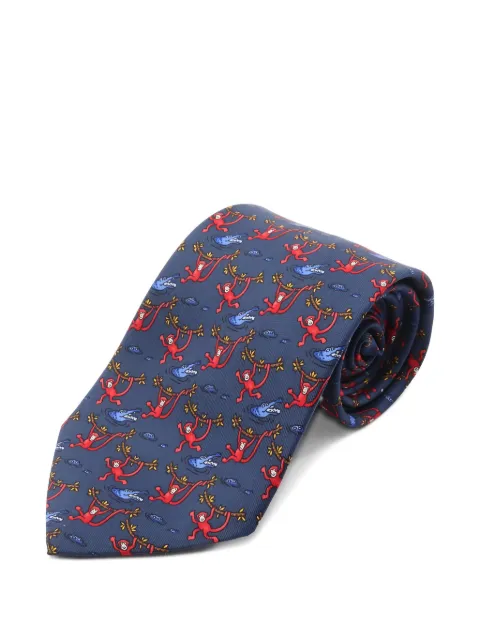Hermès Pre-Owned all-over pattern silk tie