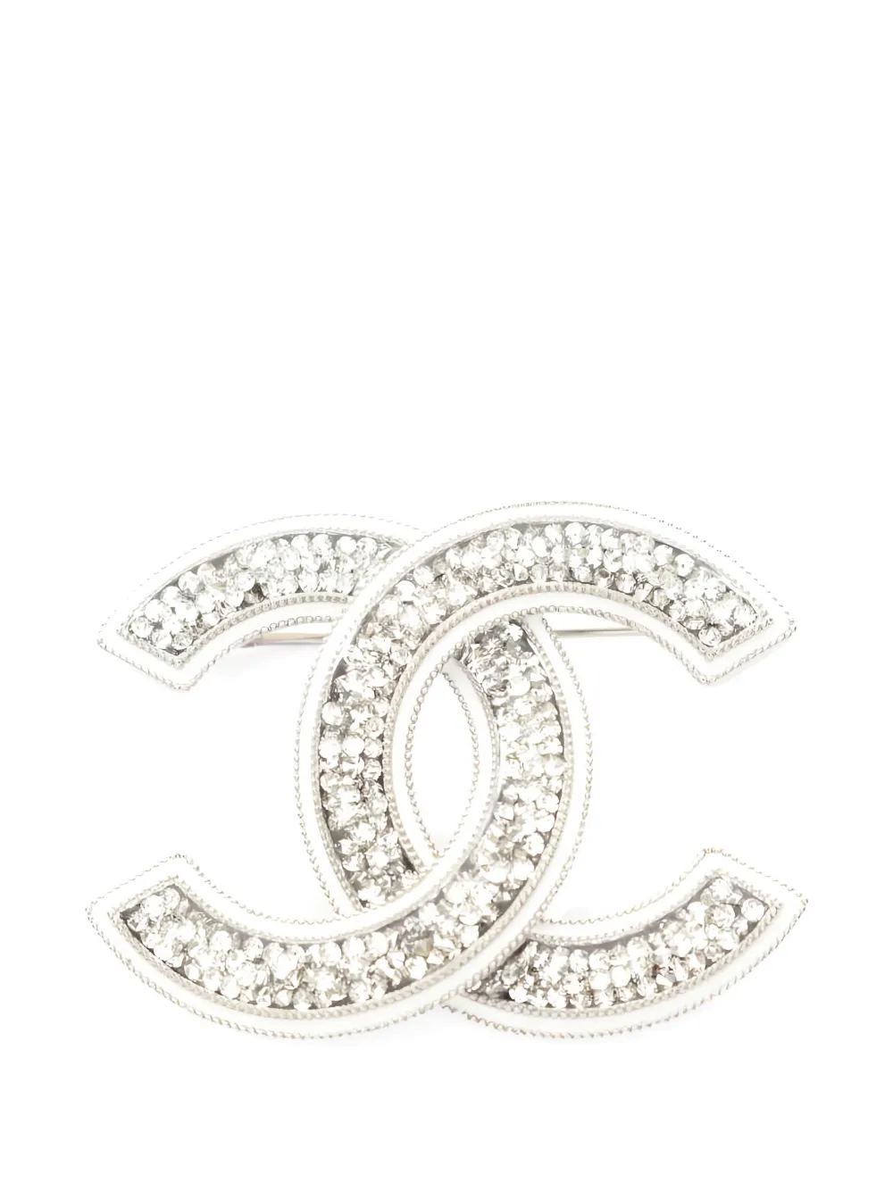 CHANEL Pre-Owned 1986-1988 Coco Mark brooch - Argento