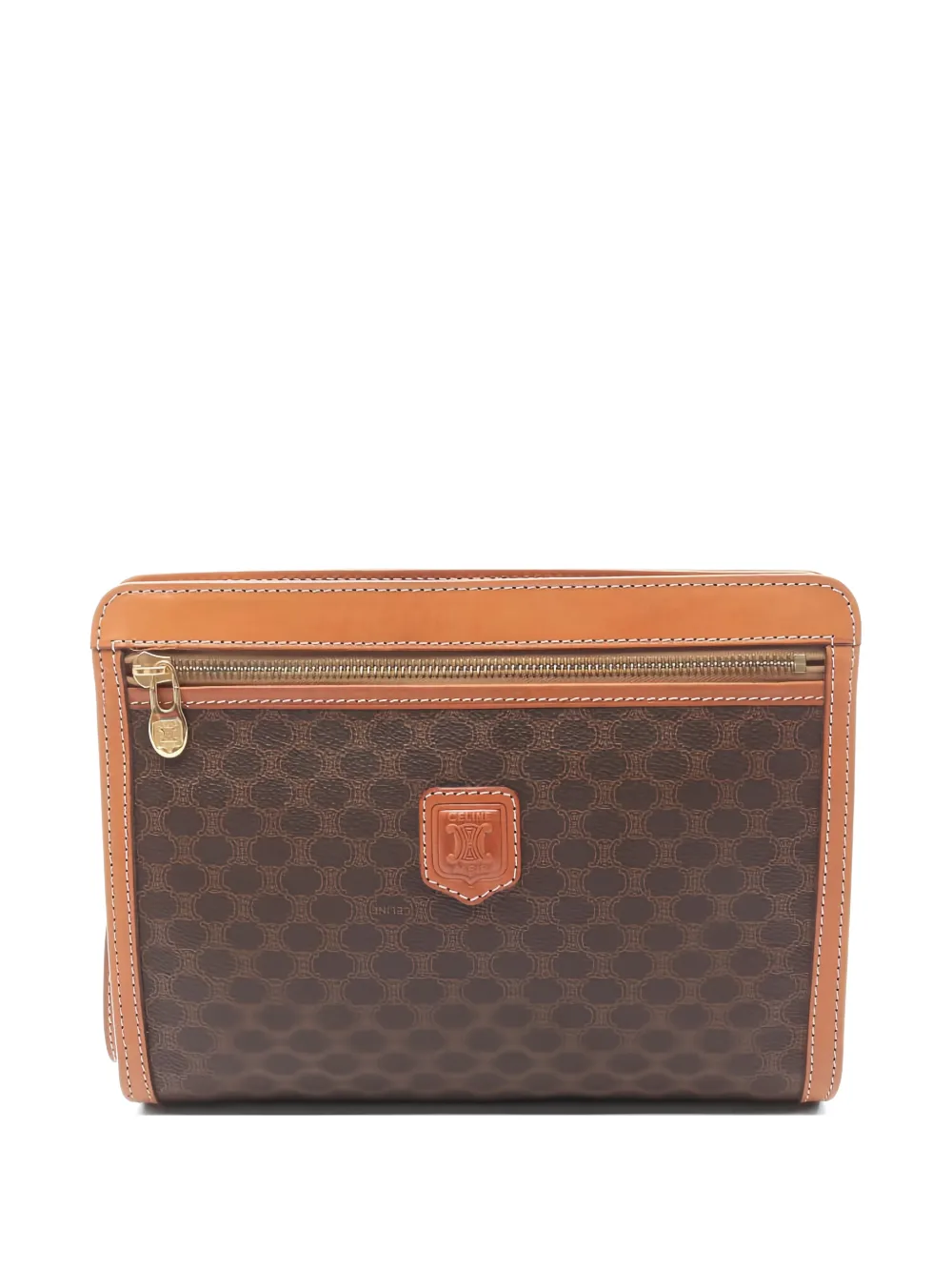 Celine Pre-Owned Clutch Macadam anni 2000 - Marrone