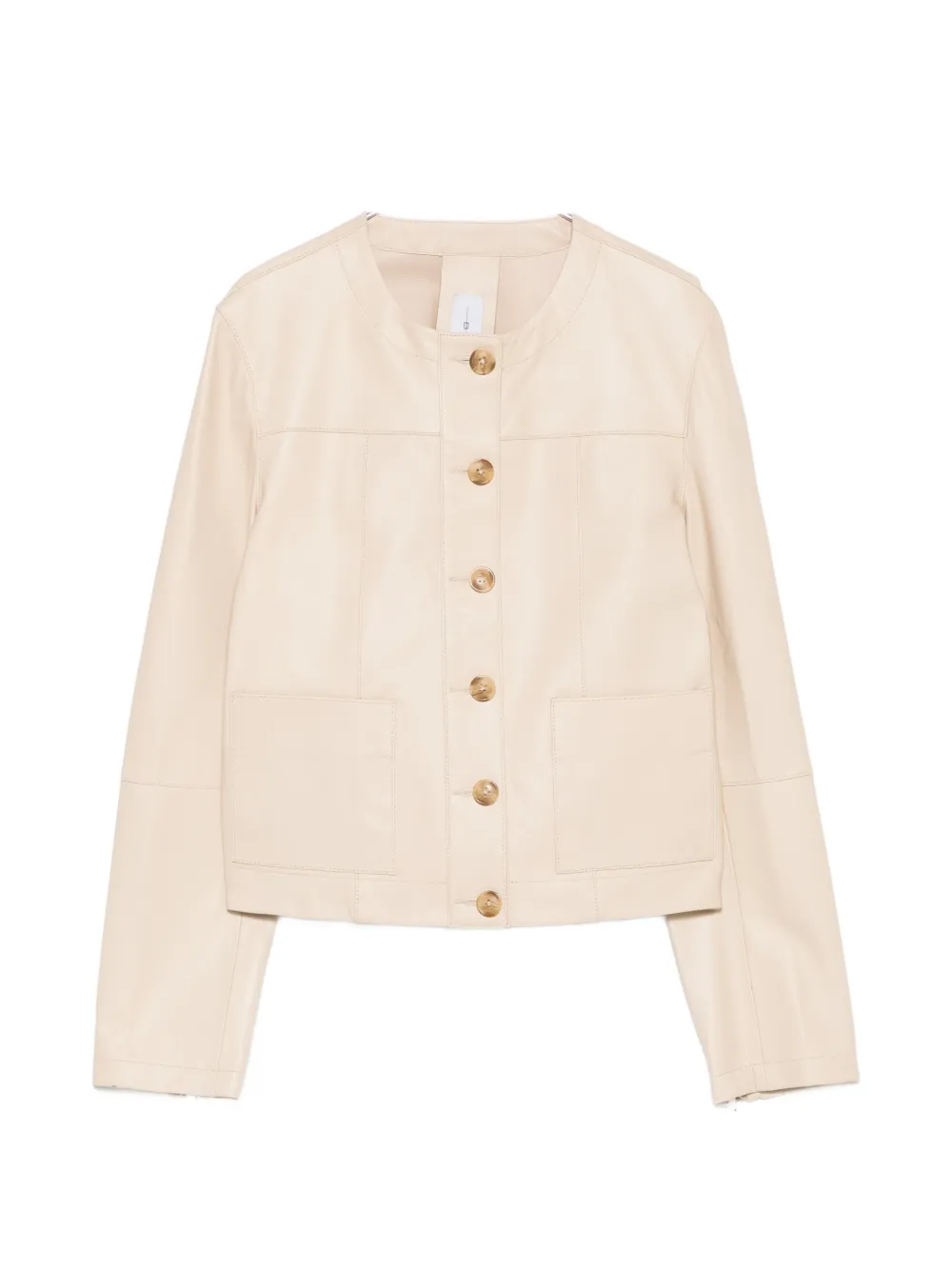 Bully Button Pocket Jacket In Neutral