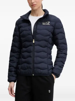 Ea7 Emporio Armani monogram-print Puffer Jacket | Black | FARFETCH ZA