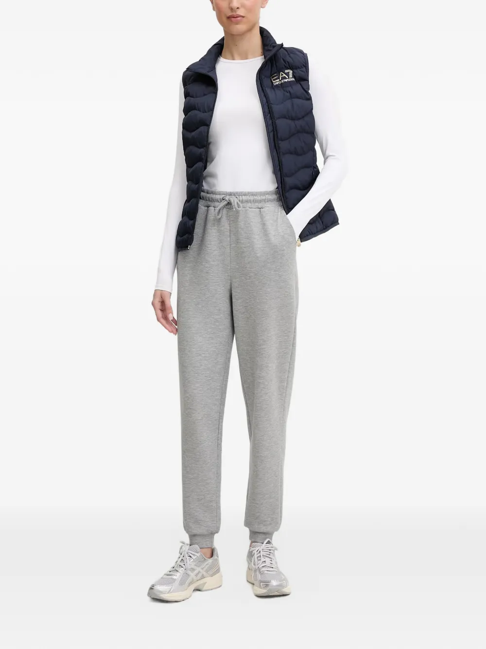 Ea7 Emporio Armani quilted gilet Blauw
