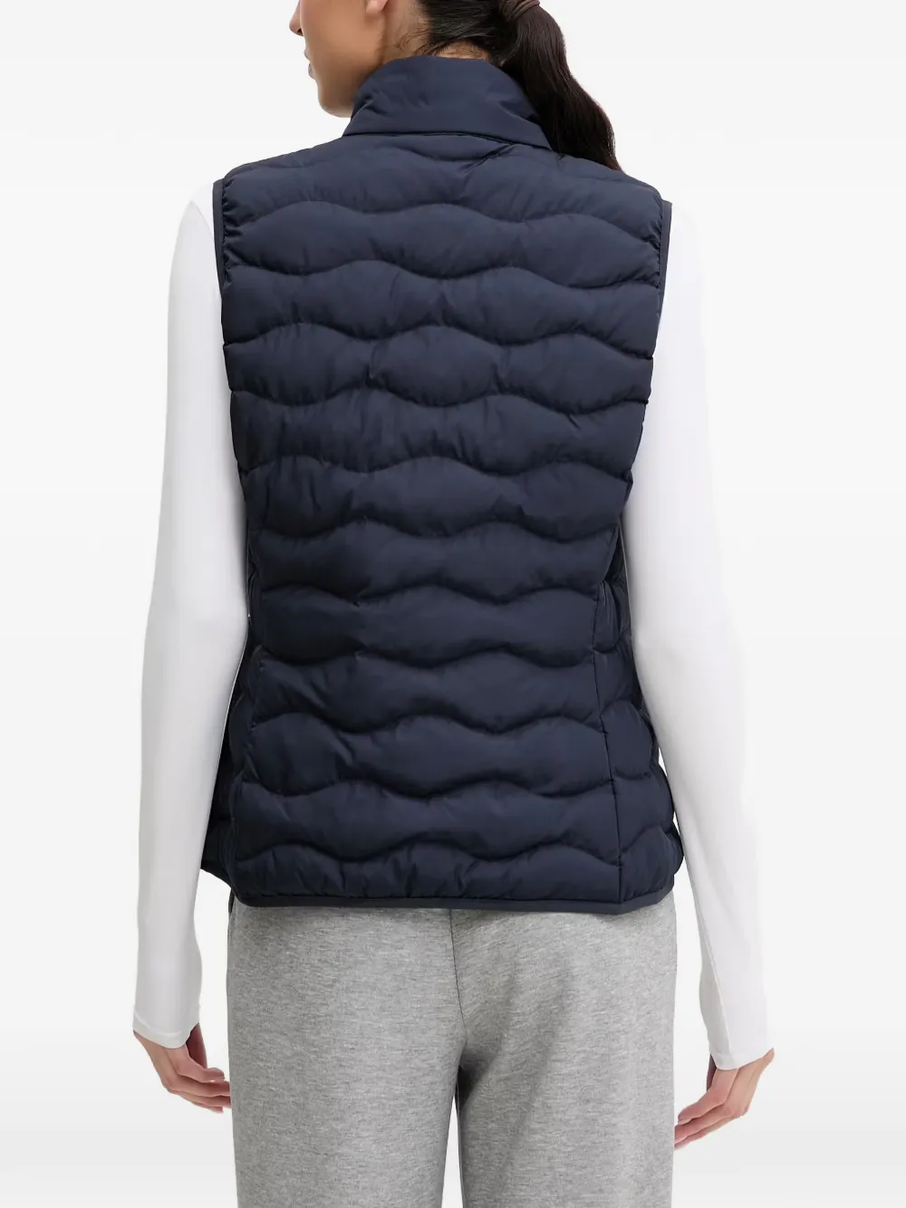 Ea7 Emporio Armani quilted gilet Blauw