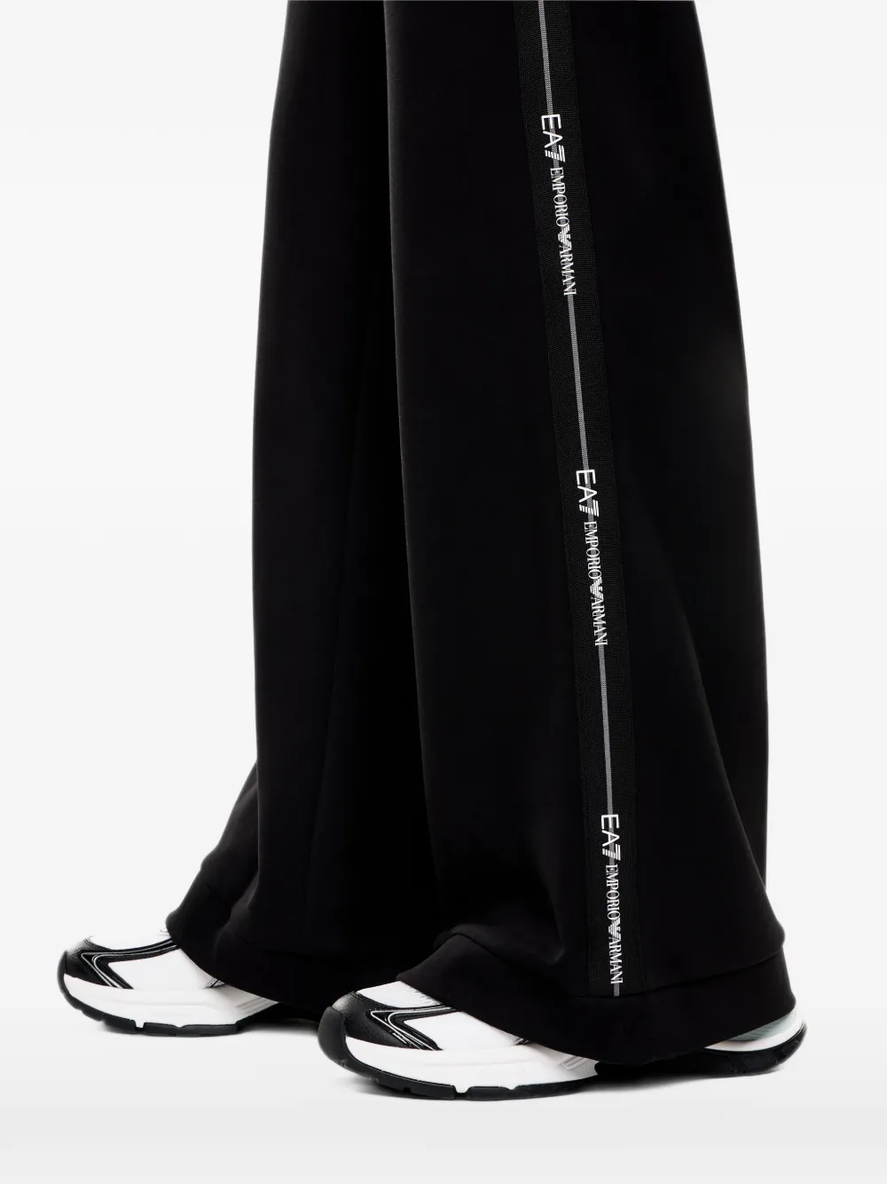 Ea7 Emporio Armani Trainingsbroek met logostreep Zwart