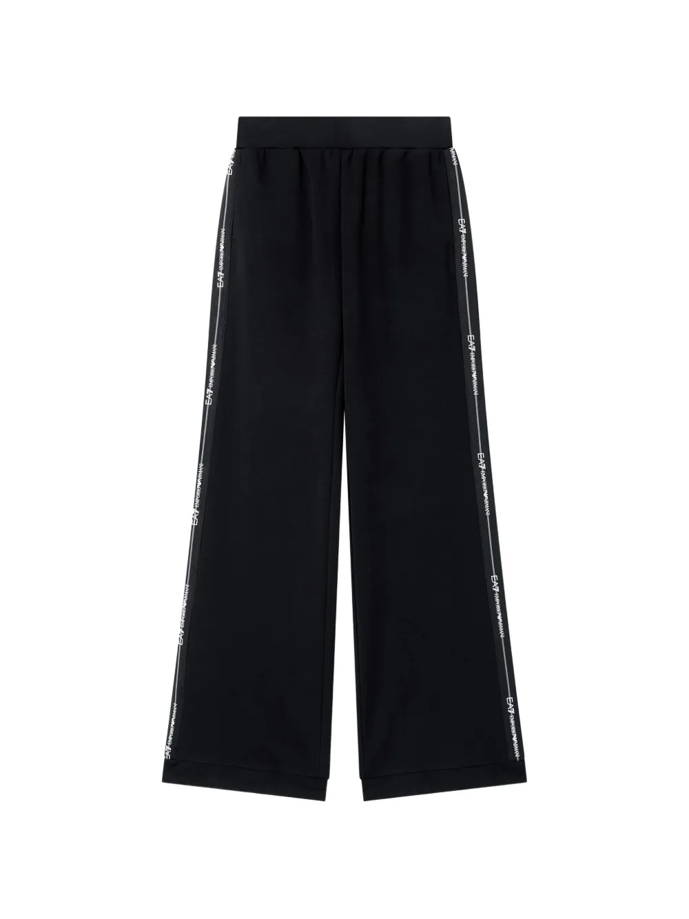 Ea7 Emporio Armani logo-stripe track pants - Schwarz