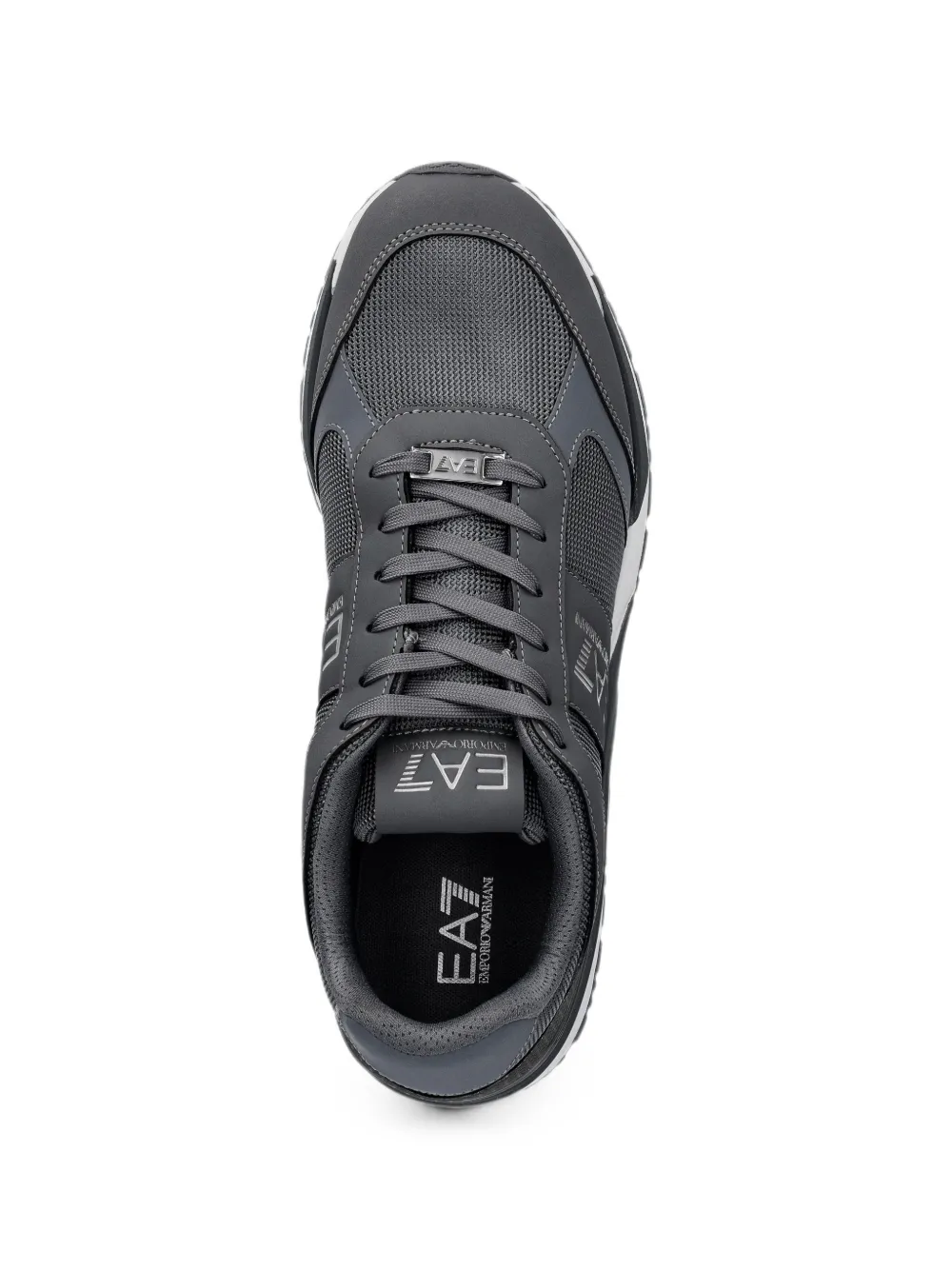 Ea7 Emporio Armani logo-print panelled sneakers Grijs