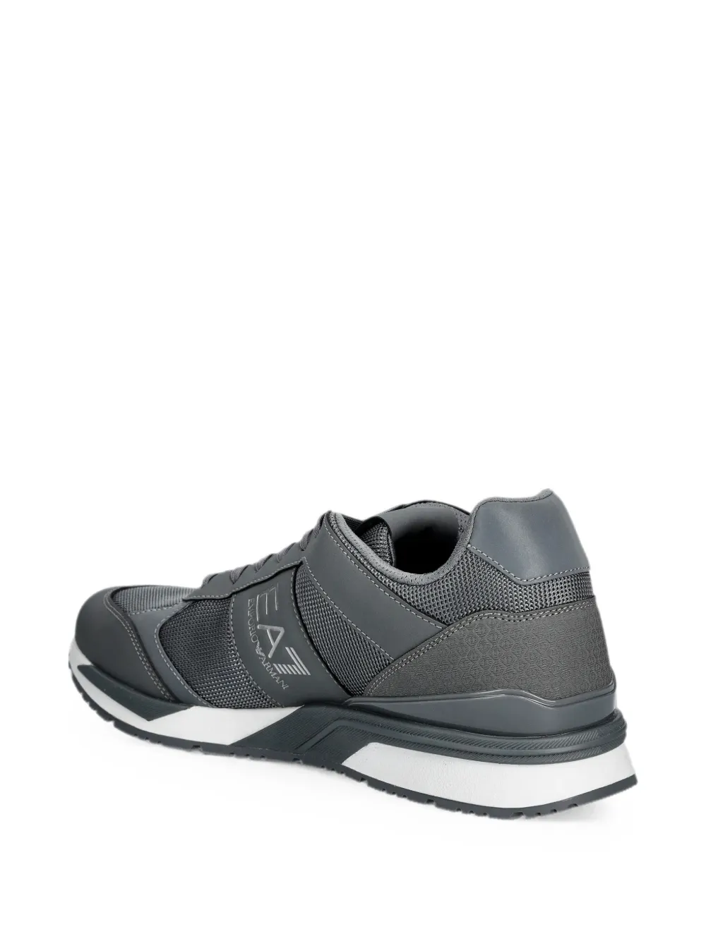 Ea7 Emporio Armani logo-print panelled sneakers Grijs
