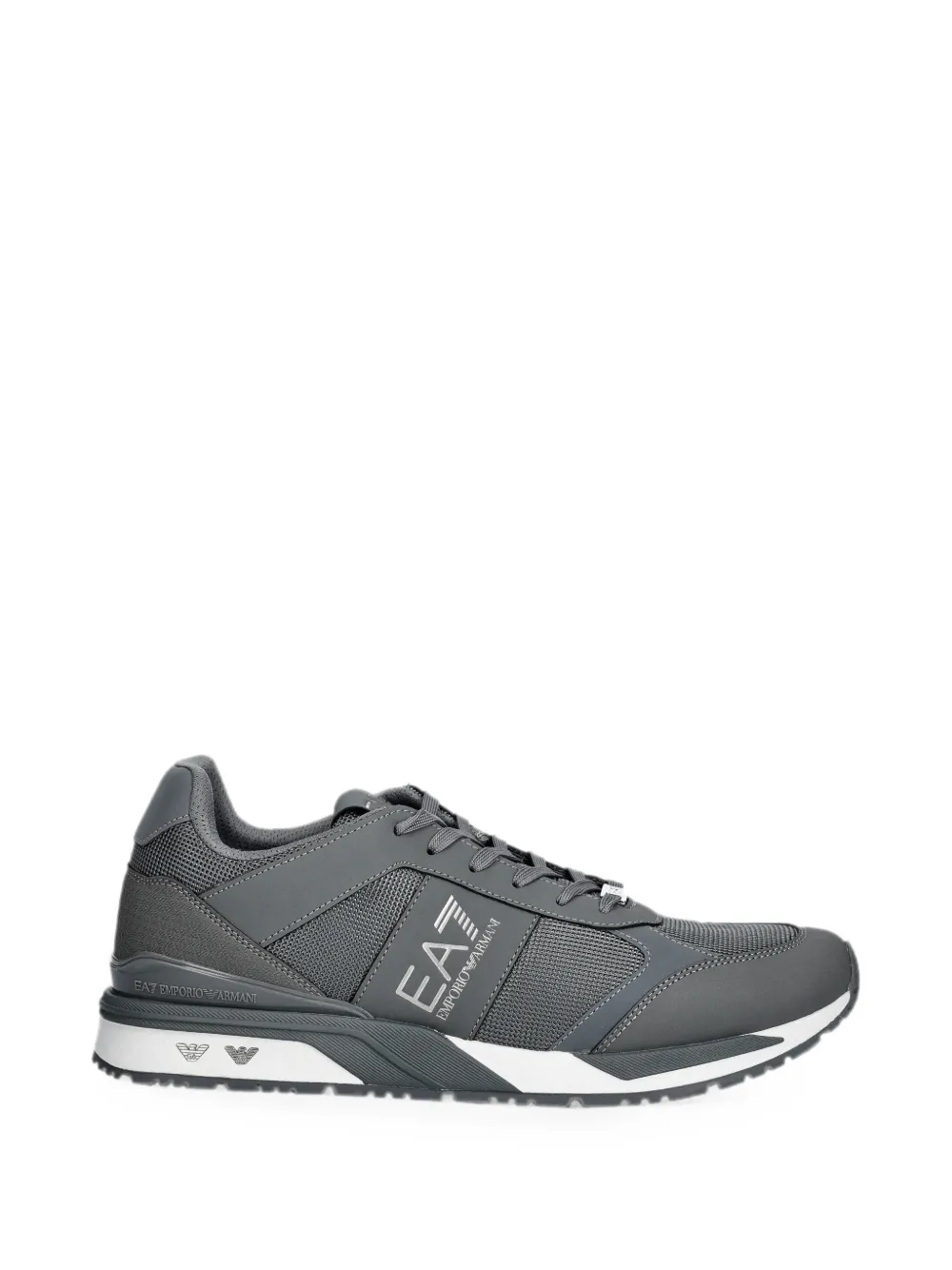 Ea7 Emporio Armani logo-print panelled sneakers Grijs