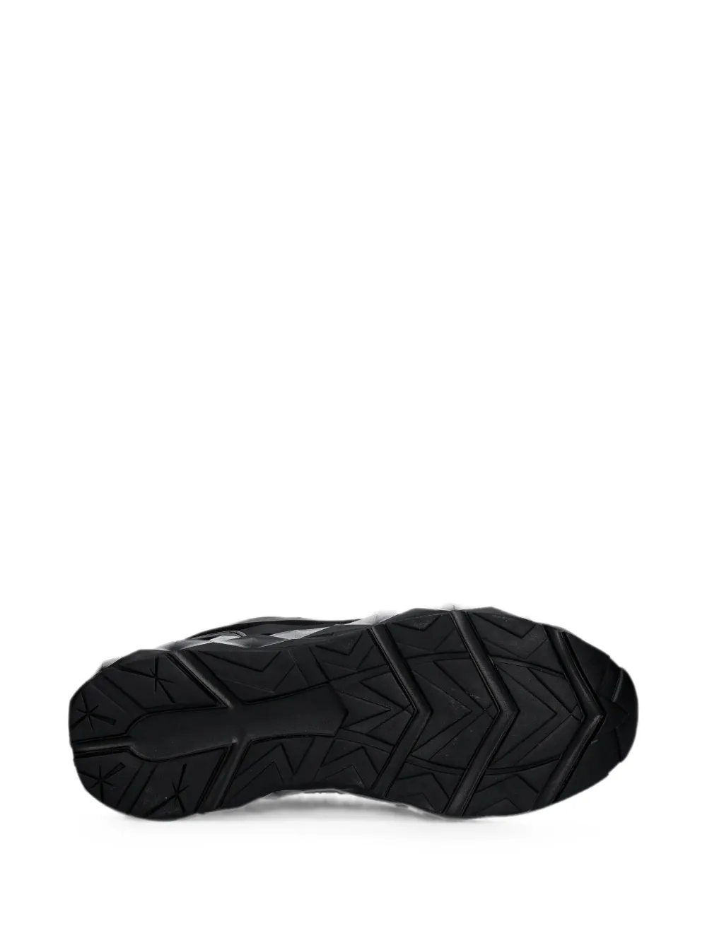 Ea7 Emporio Armani logo-print faceted-sole sneakers Zwart
