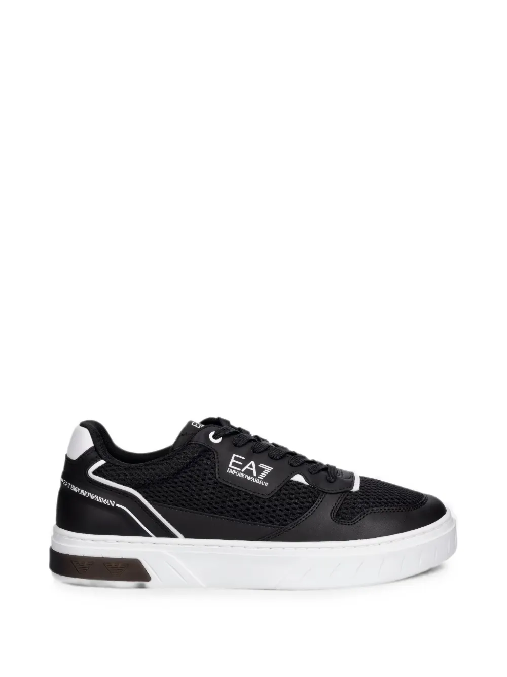 Ea7 Emporio Ar i mesh-panelled logo-print sneakers Zwart