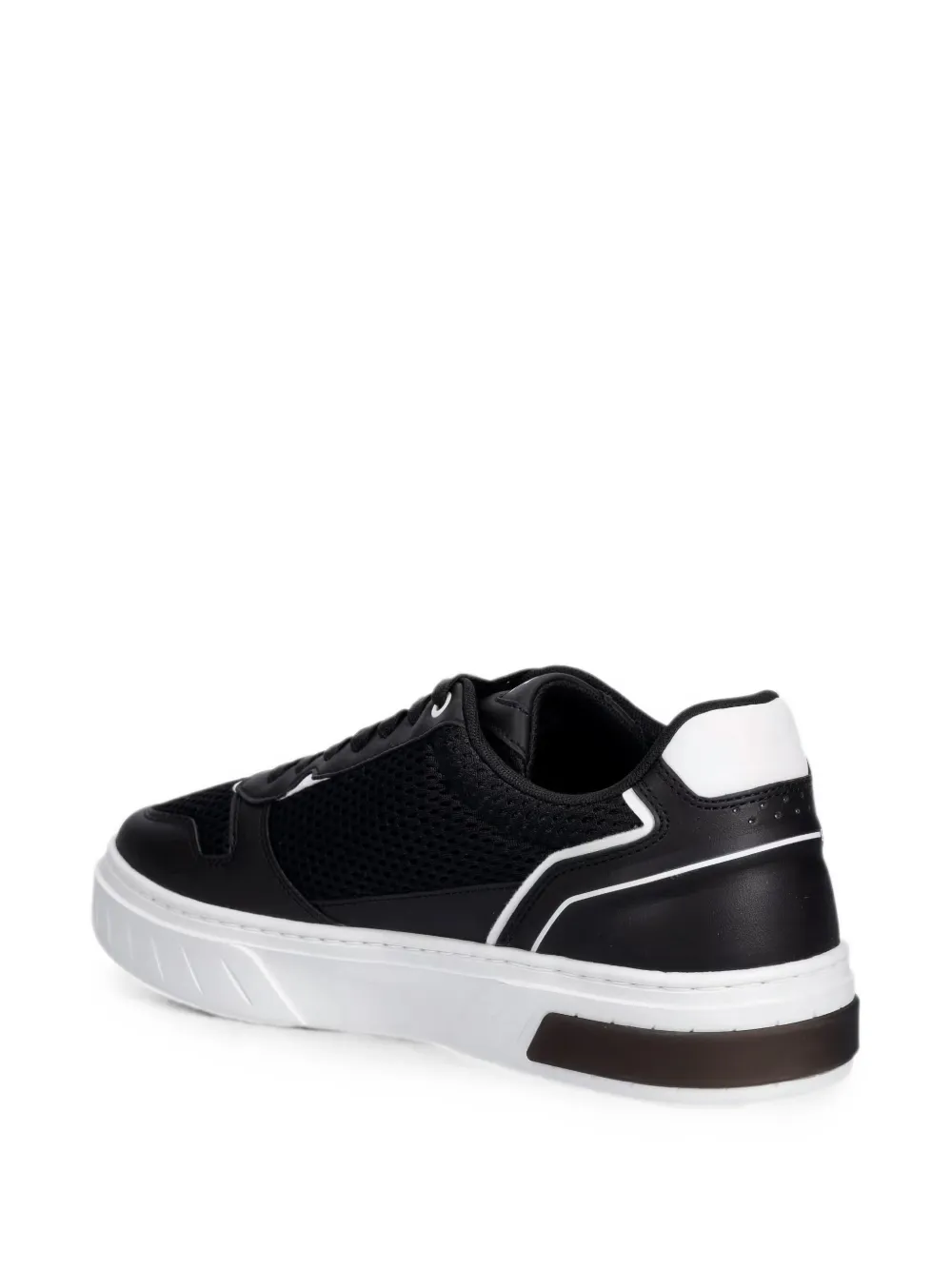 Ea7 Emporio Armani mesh-panelled logo-print sneakers Zwart