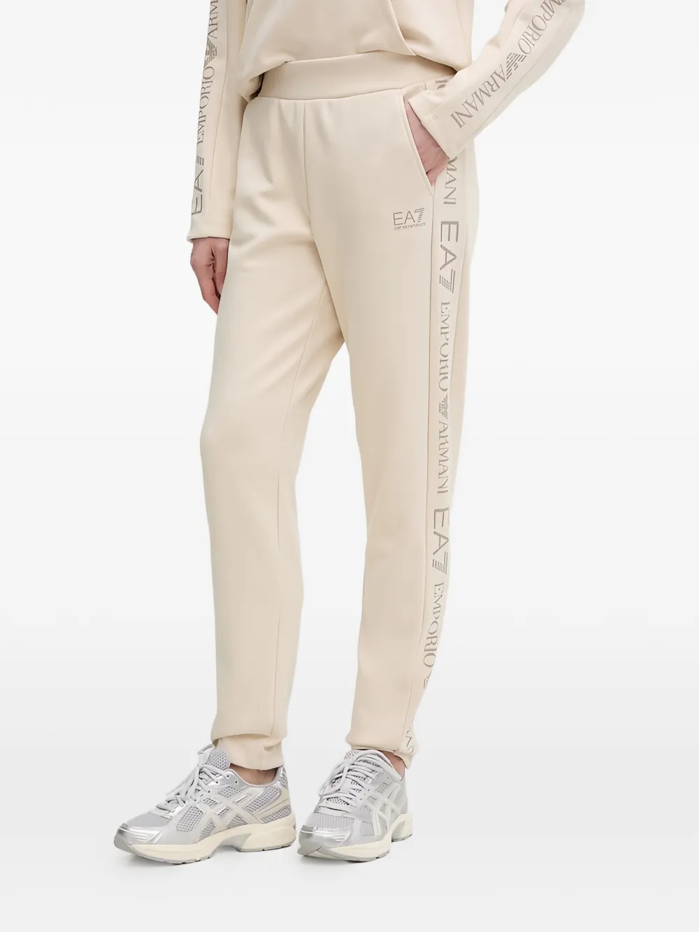 Ea7 Emporio Armani Trainingspak met logoprint Beige