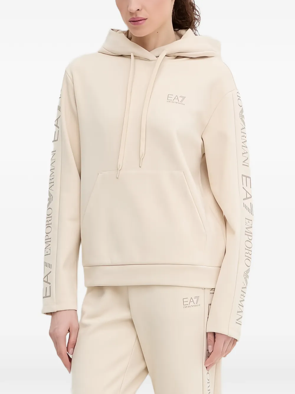 Ea7 Emporio Armani Trainingspak met logoprint Beige