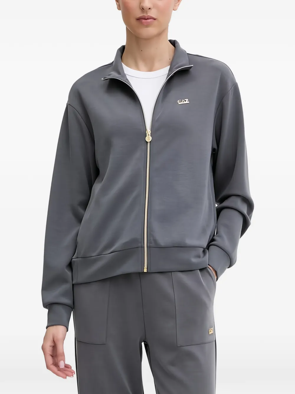 Ea7 Emporio Armani zip sweatshirt - Grigio