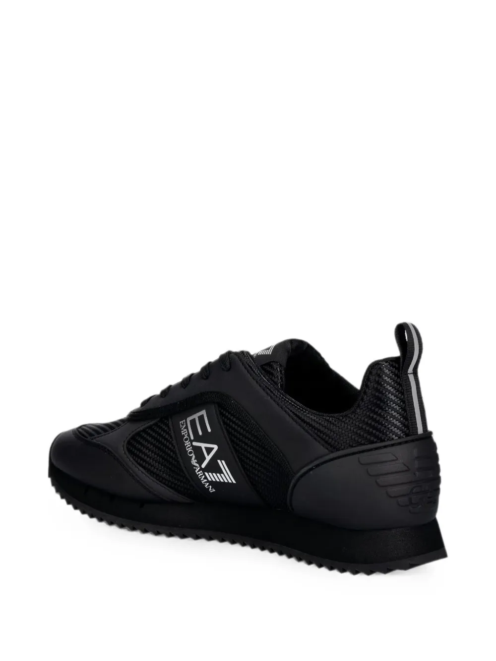 Ea7 Emporio Armani logo-print panelled sneakers Zwart