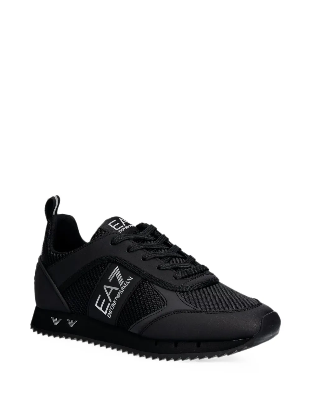 Ea7 Emporio Armani logo-print panelled sneakers Zwart