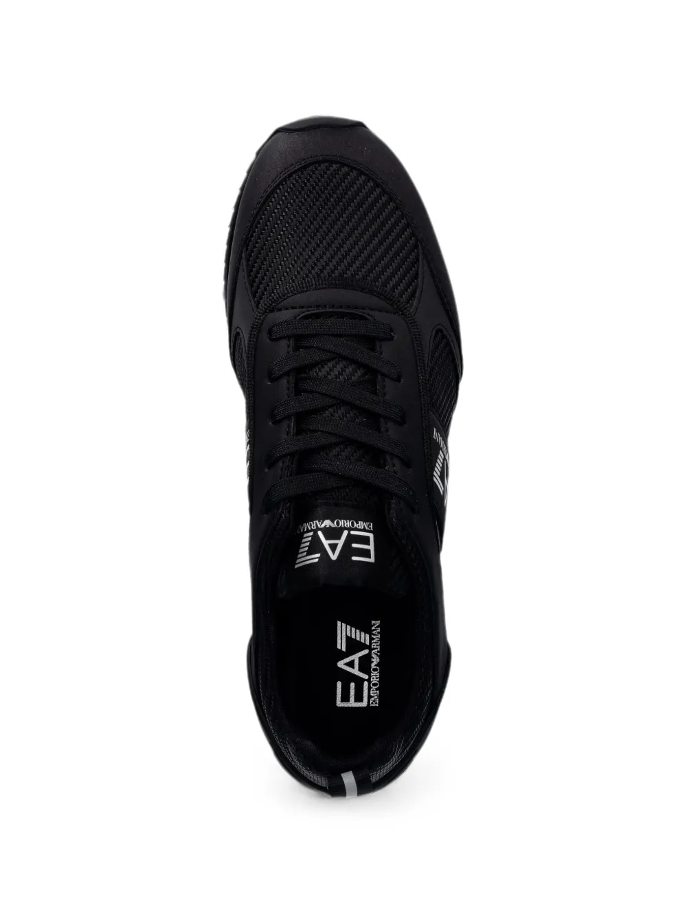 Ea7 Emporio Armani logo-print panelled sneakers Zwart