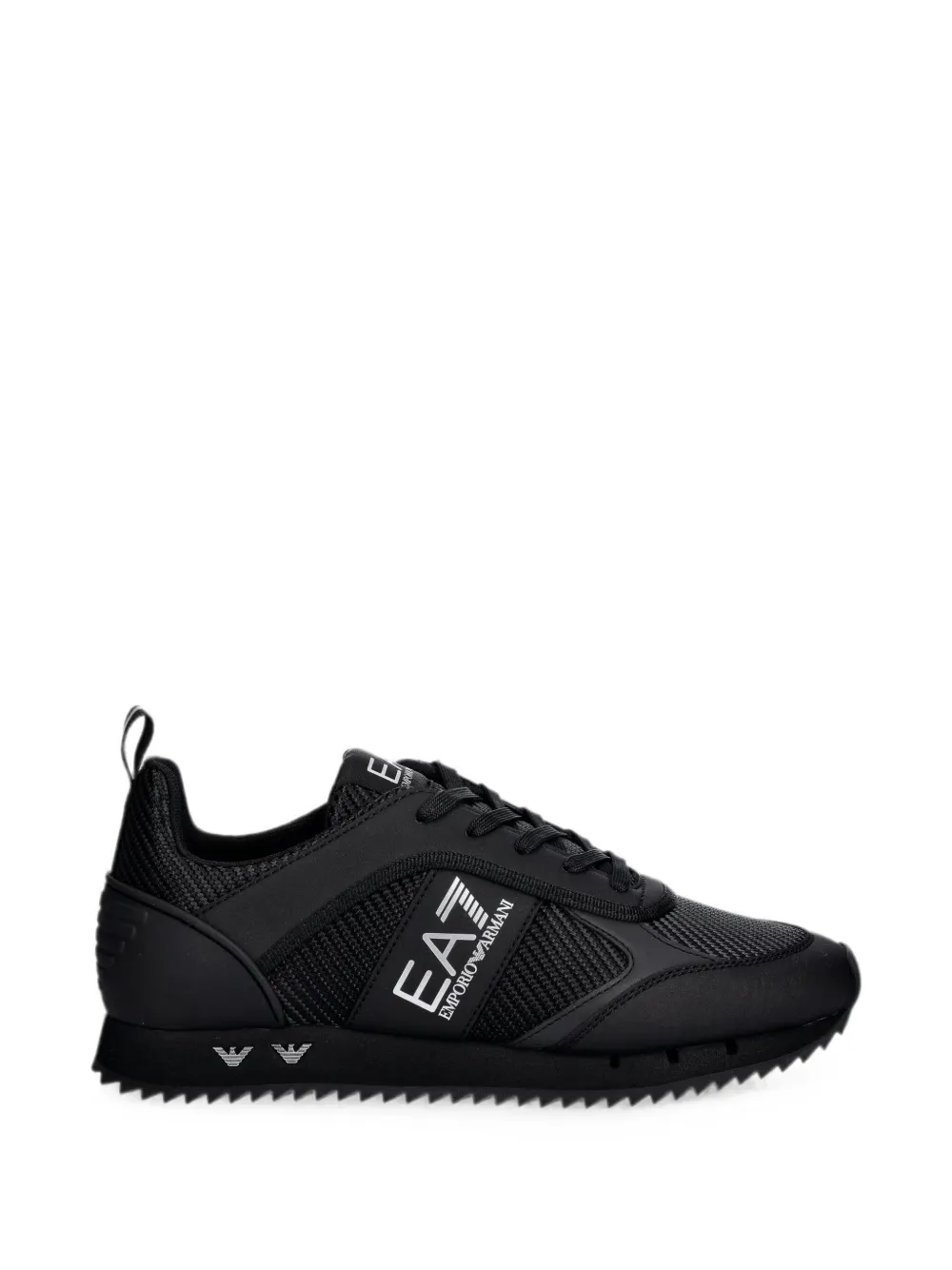 Ea7 Emporio Armani logo-print panelled sneakers - Nero