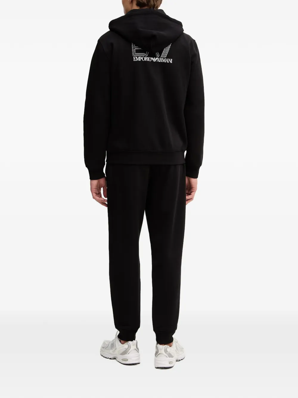 Ea7 Emporio Armani Hoodie met rits Zwart