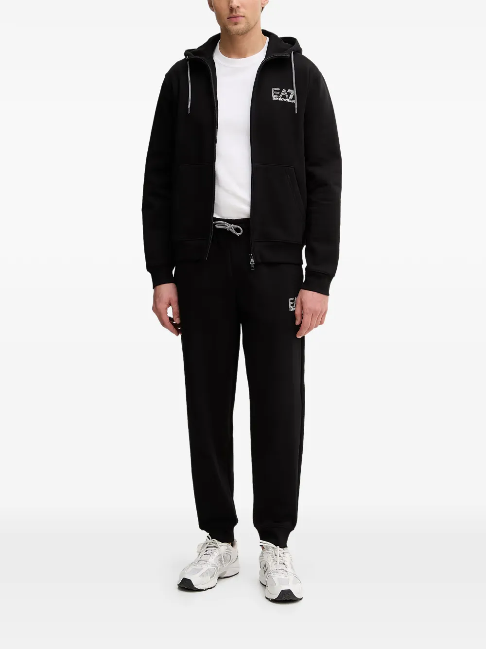 Ea7 Emporio Armani Felpa con cappuccio - Nero