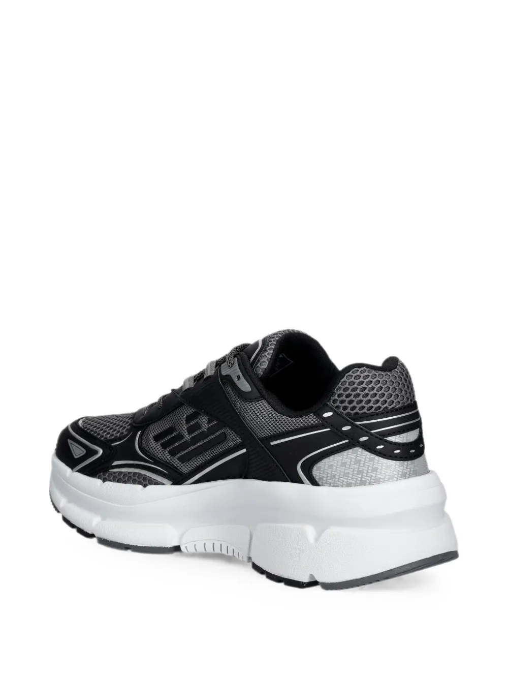 Ea7 Emporio Armani logo-print mesh sneakers Zwart