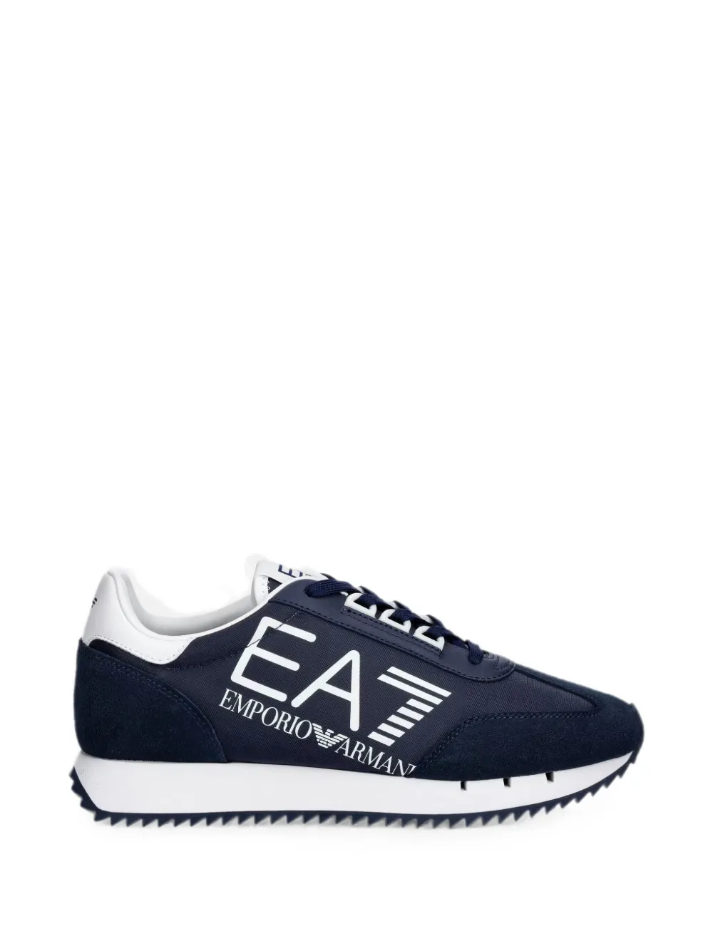 Ea7 Emporio Armani logo-print panelled sneakers - Blu