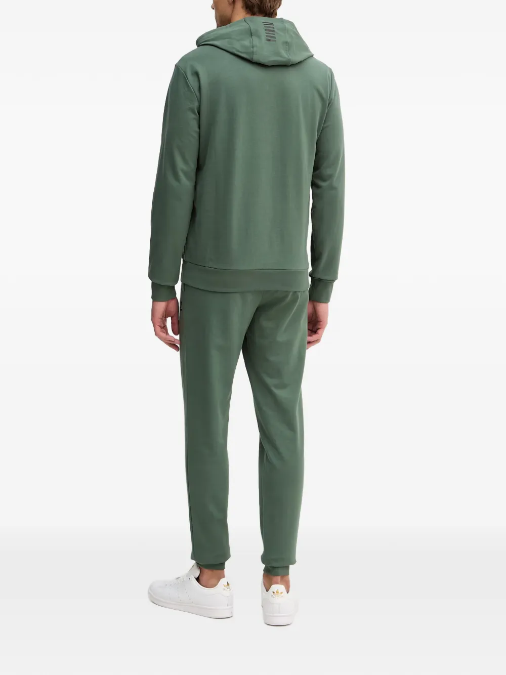 Ea7 Emporio Armani Hoodie met trekkoord en logodetail Groen
