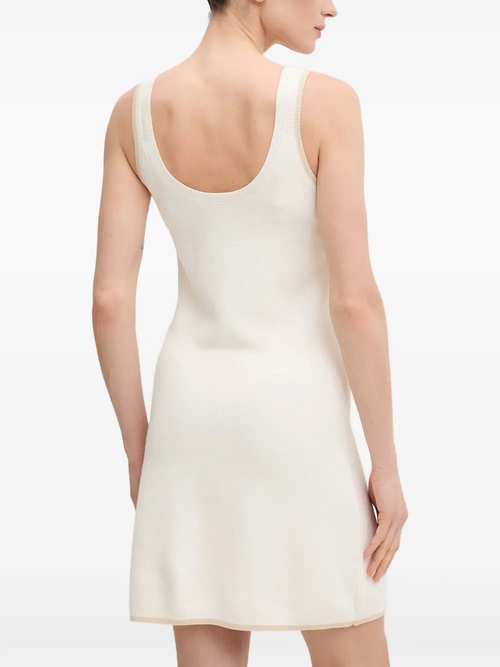 Ea7 Emporio Armani Mini-jurk met logopatch Beige