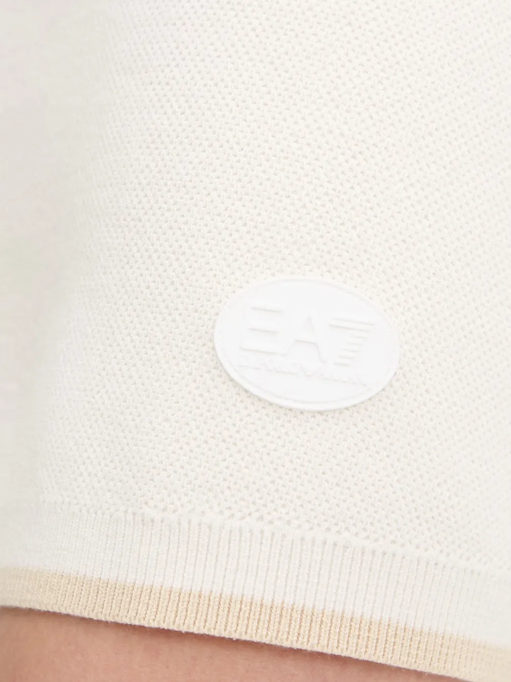 Ea7 Emporio Armani Mini-jurk met logopatch Beige