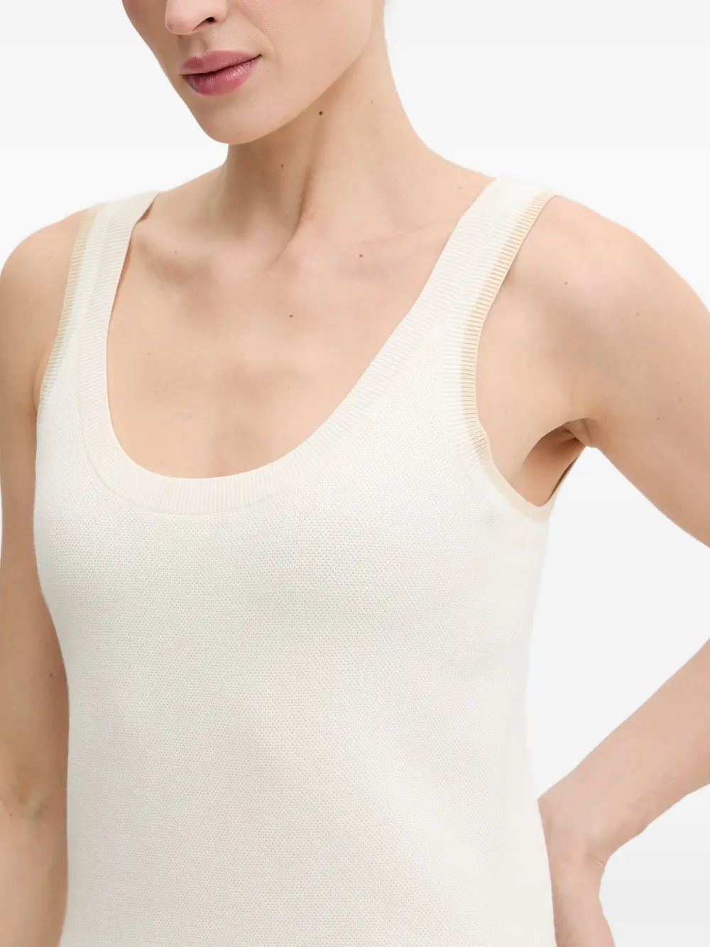 Ea7 Emporio Armani Mini-jurk met logopatch Beige