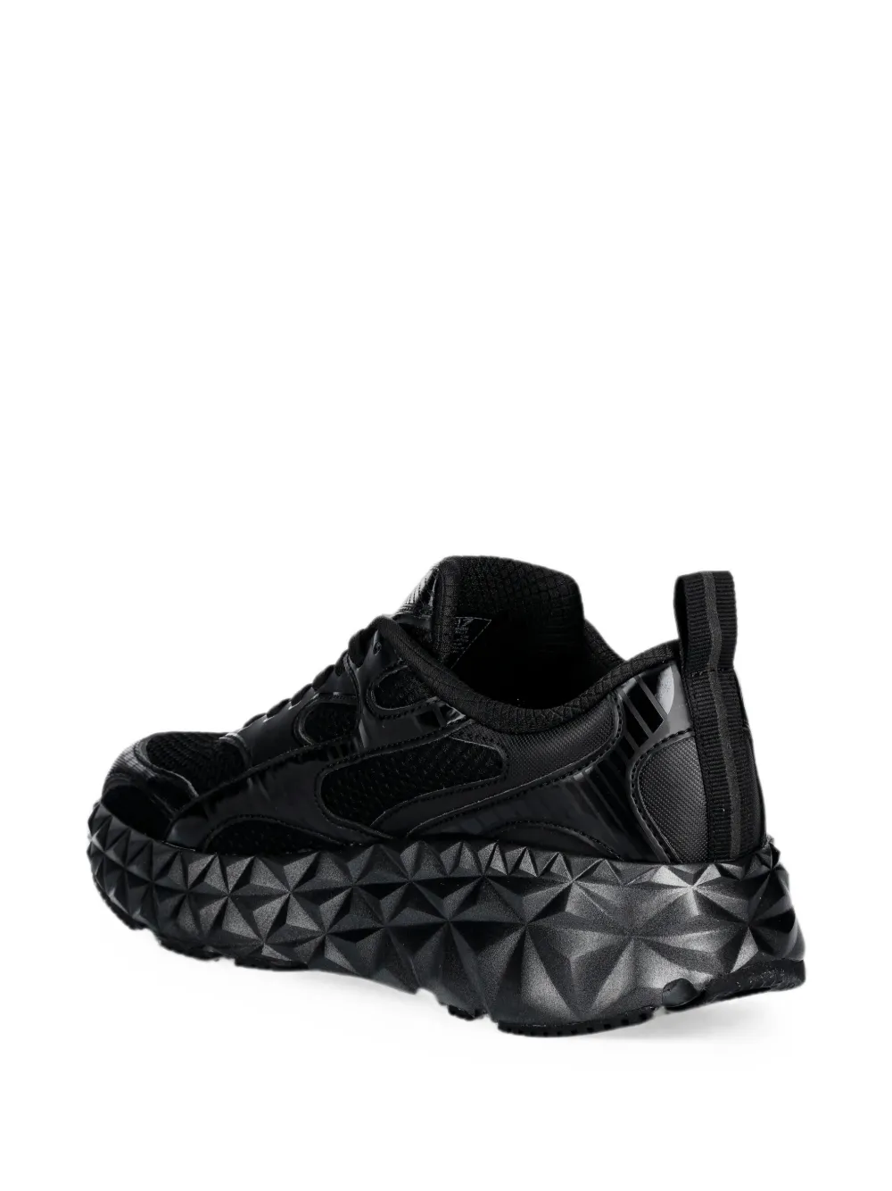 Ea7 Emporio Armani geometric-sole mesh sneakers Zwart