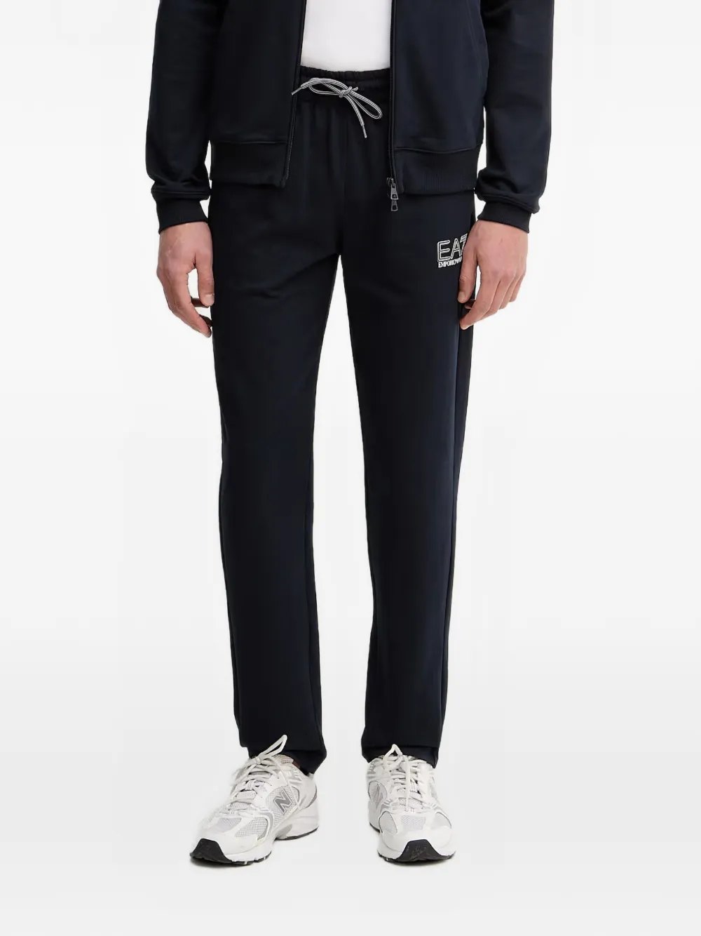 Ea7 Emporio Armani logo-detail hoodie tracksuit - Blu