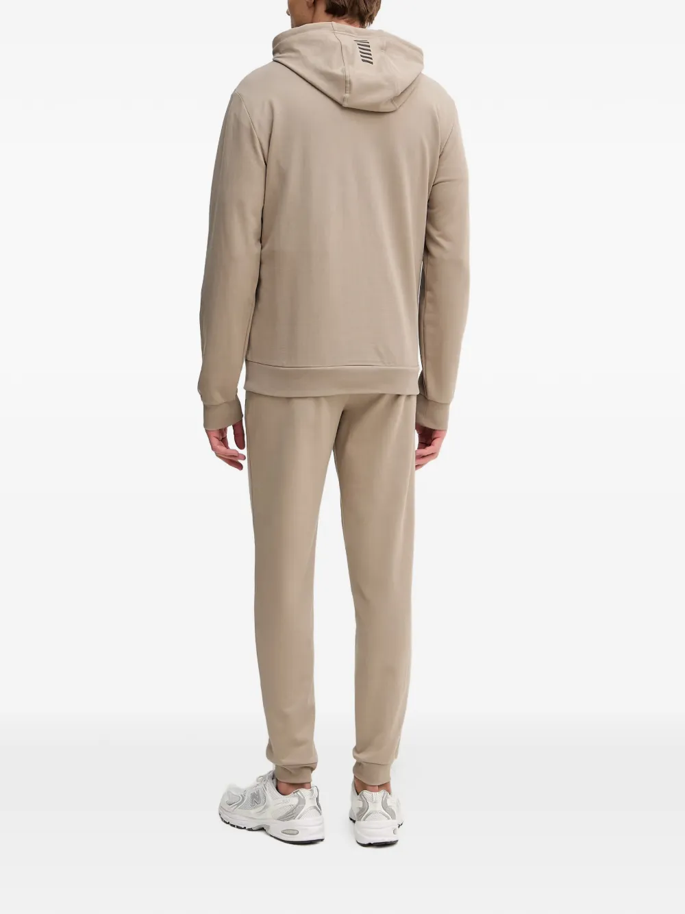 Ea7 Emporio Armani core identity hoodie tracksuit Beige