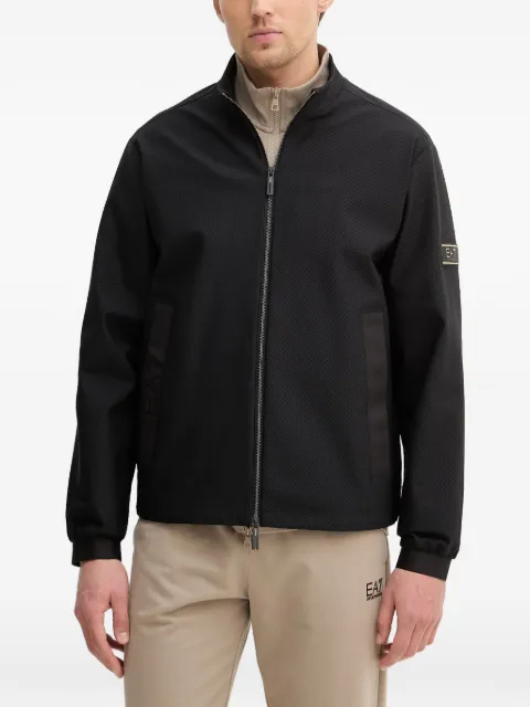 Ea7 Emporio Armani zipped geometric bomber jacket