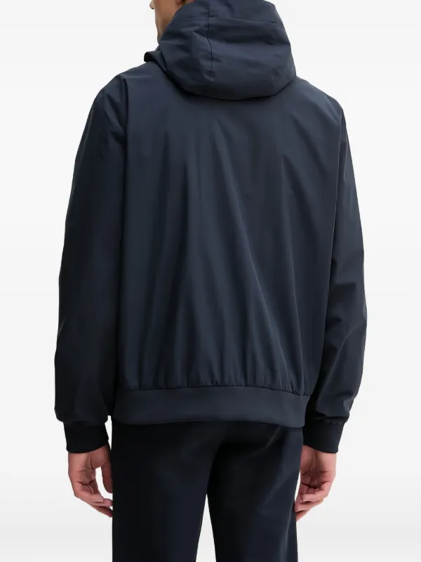 EA7 Emporio Armani ダークブルー ナイロンジャケット Ea7 Emporio Armani zip-up Hooded Jacket | Blue | FARFETCH AO