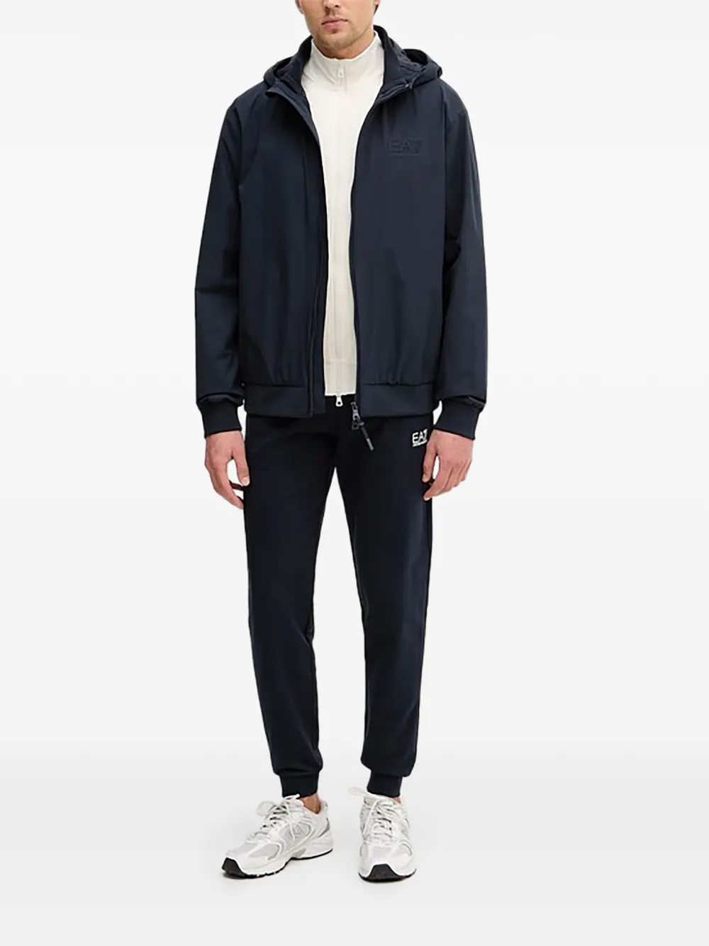 Ea7 Emporio Armani Jack met capuchon en rits Blauw
