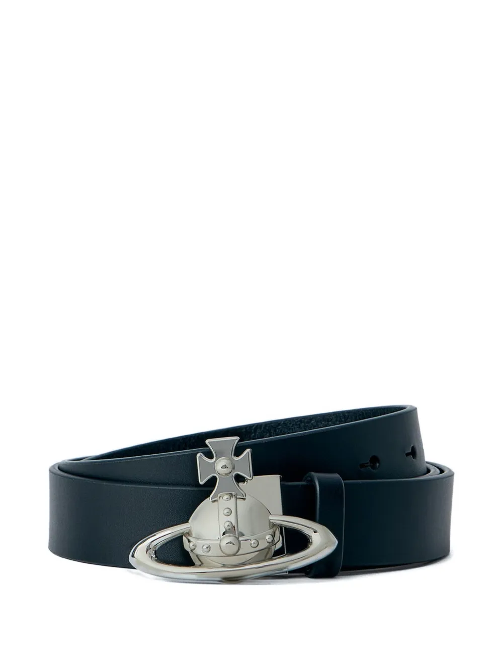 Vivienne Westwood metallic orb leather belt - Nero