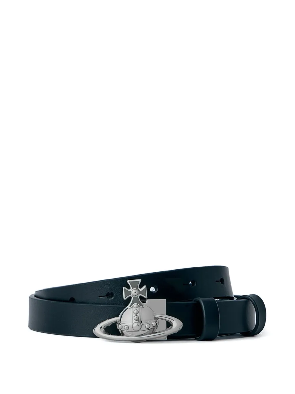 Vivienne Westwood logo-buckle leather belt - Blu