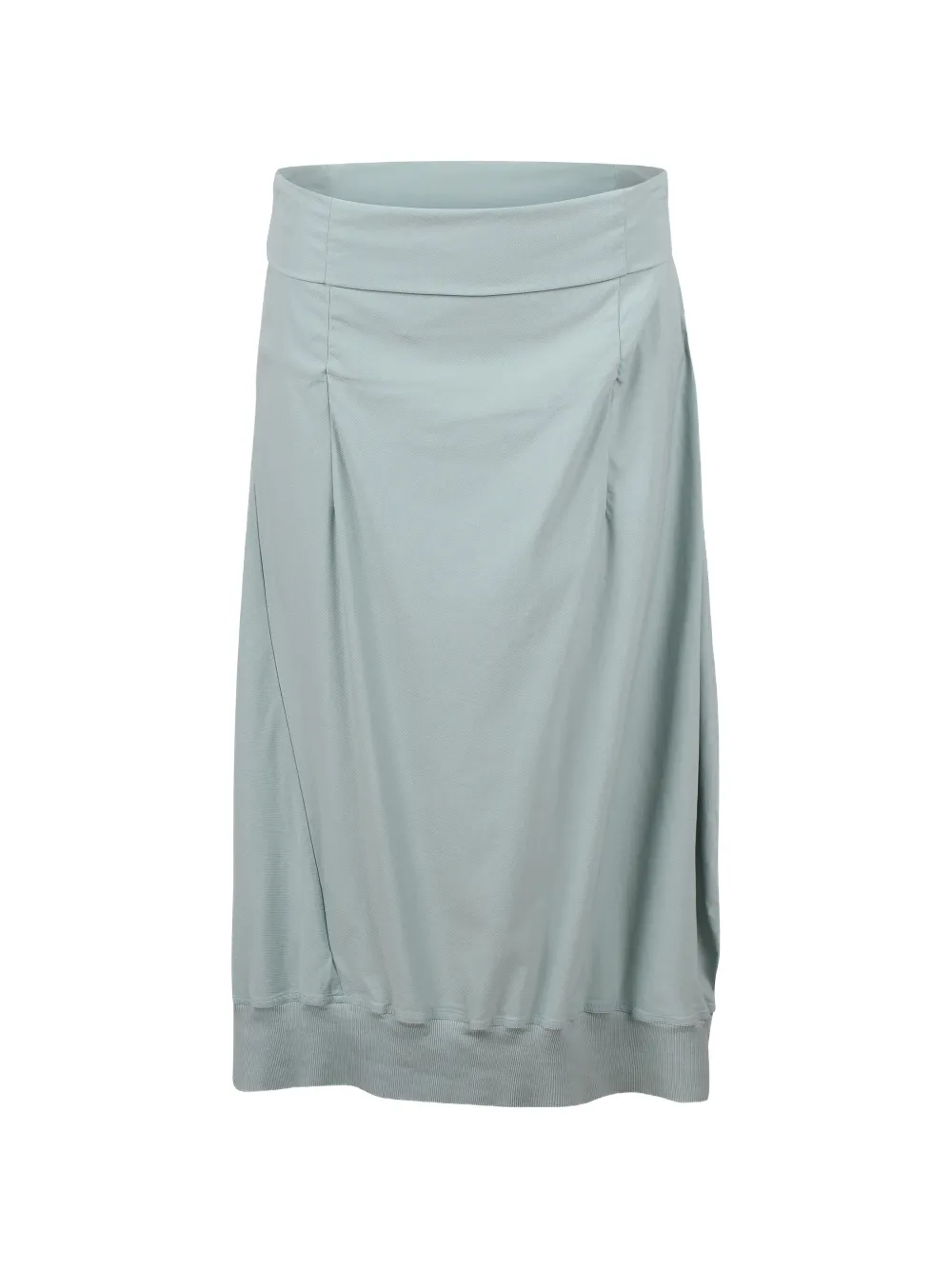 Black Label pleated asymmetric-hem skirt - Verde