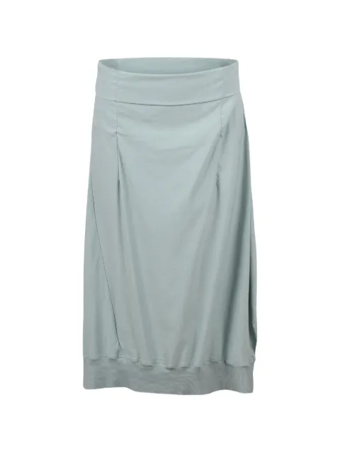 Black Label pleated asymmetric-hem skirt