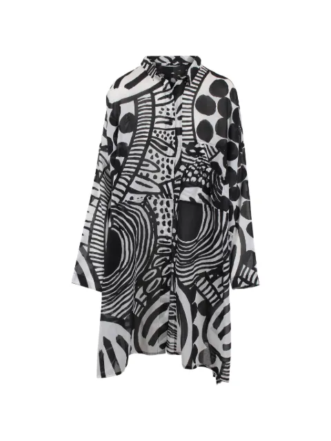 Black Label abstract-print shirt dress