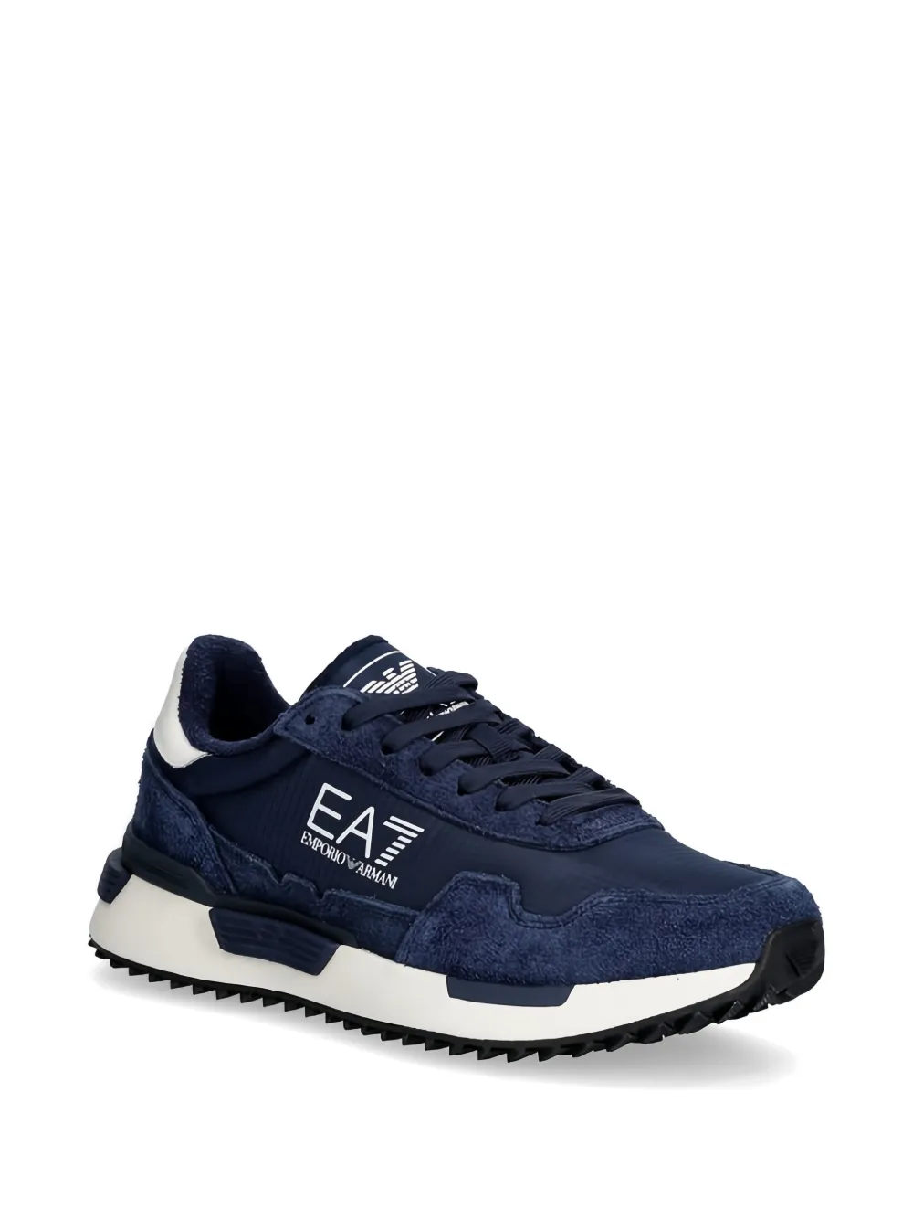 Ea7 Emporio Armani logo-print sneakers Blauw