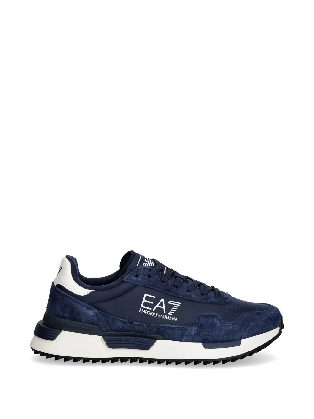 Ea7 Logo-print Sneakers In Blue