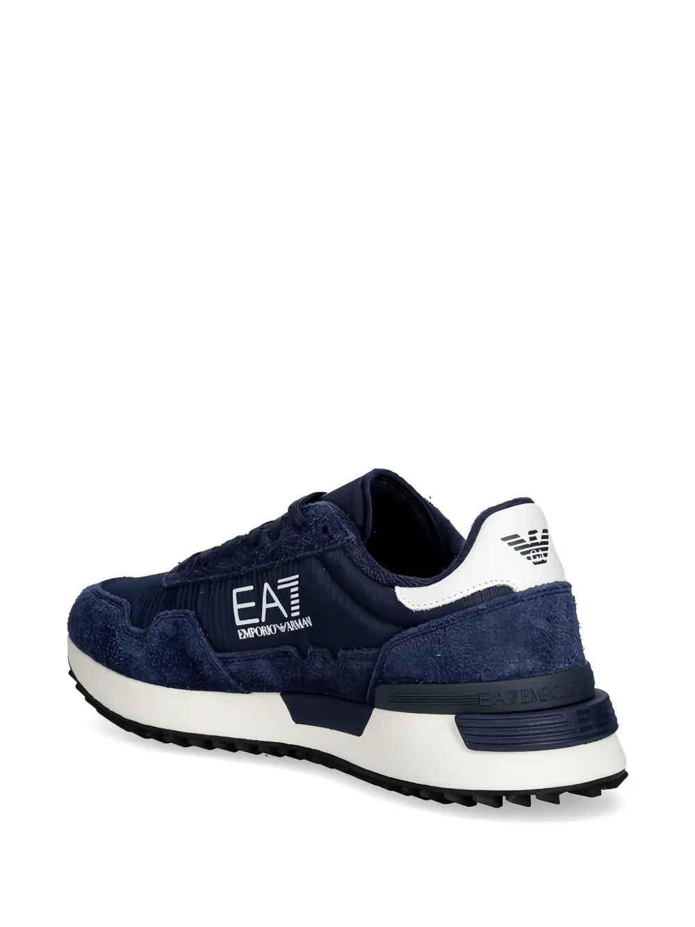 Ea7 Emporio Armani logo-print sneakers Blauw
