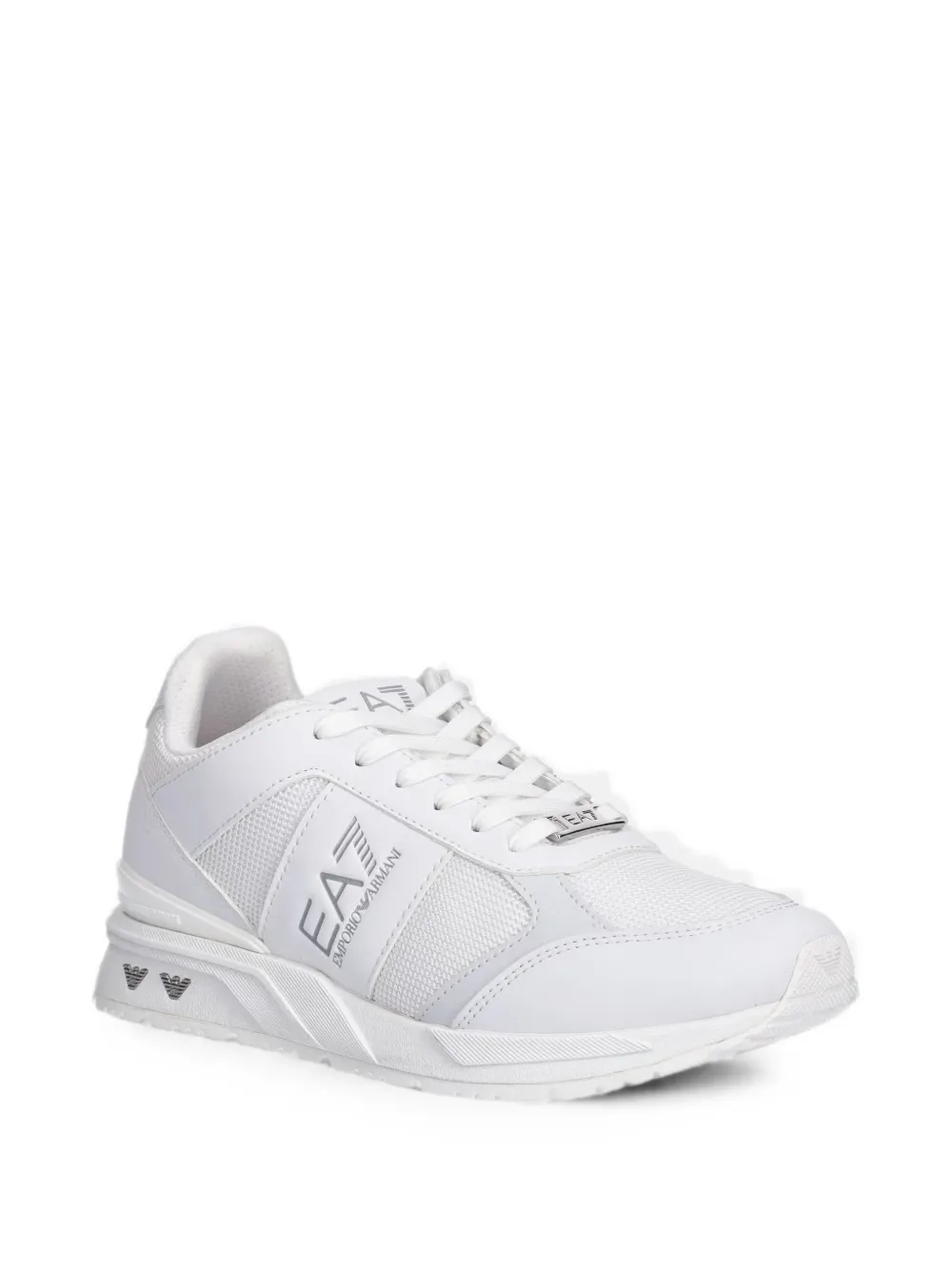 Ea7 Emporio Armani logo-print panelled sneakers Wit