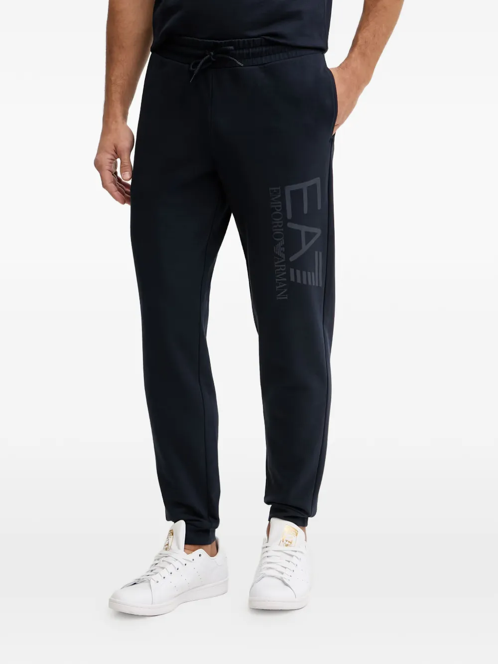 Ea7 Emporio Armani logo-print track pants - Blu