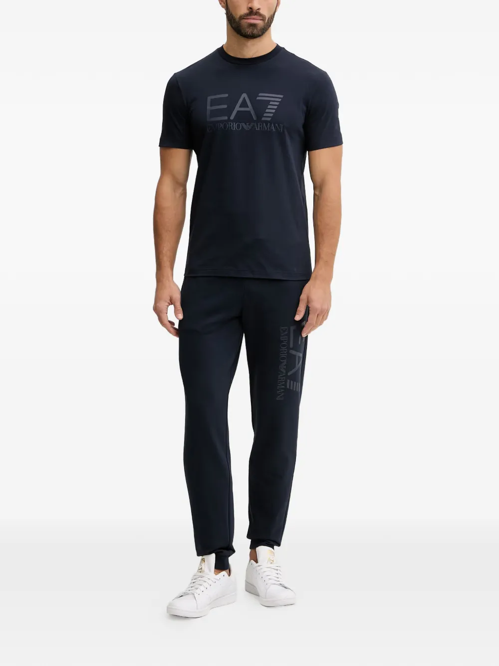 Ea7 Emporio Armani Trainingsbroek met logoprint Blauw
