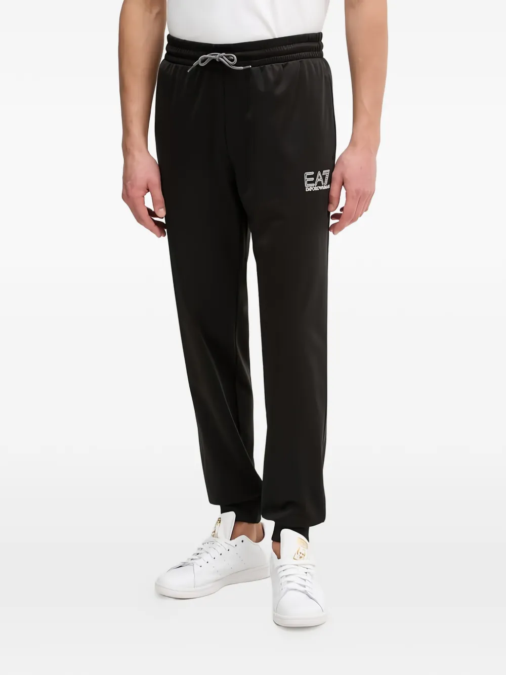 Ea7 Emporio Armani Sweater met logo en rits Zwart